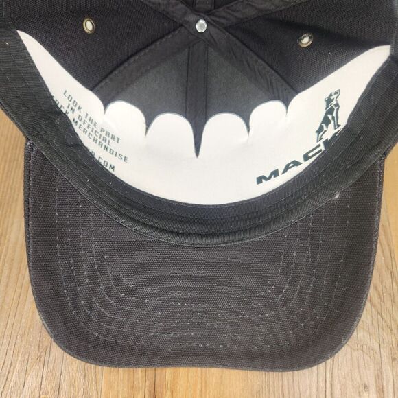 Mack Trucks Bulldog Hat Cap Strap Back Black Big Rig Semi Mens Logo Gold Casual - Picture 8 of 11